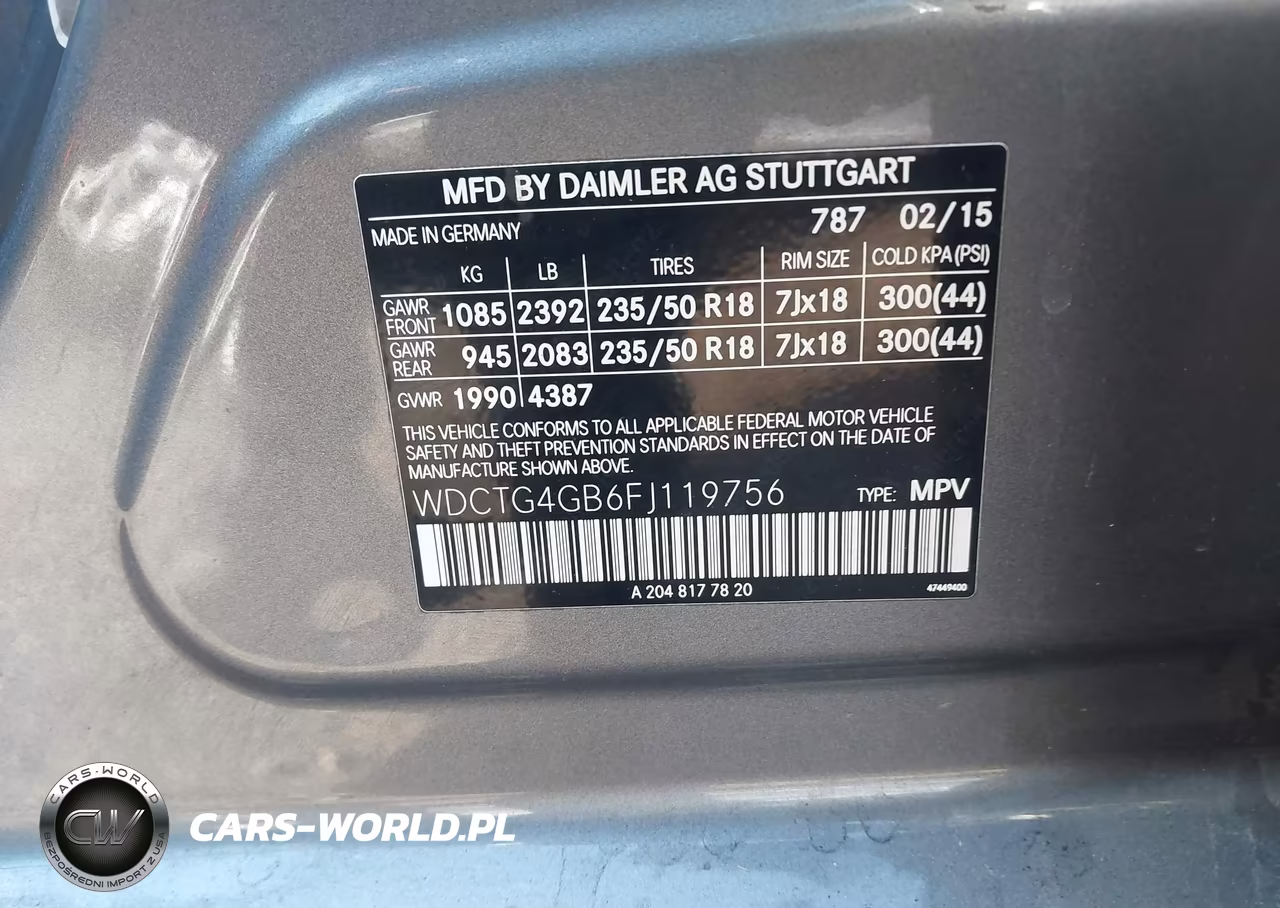 2015 Mercedes-Benz Gla 250 4Matic VIN:WDCTG4GB6FJ119756 - 9