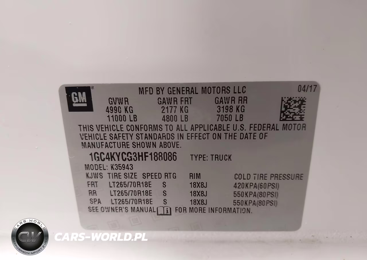 2017 Chevrolet Silverado 3500Hd Wt VIN:1GC4KYCG3HF188086 - 9