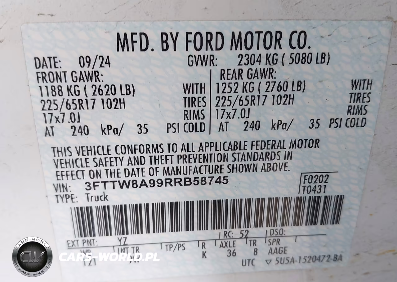 2024 Ford Maverick Xl VIN:3FTTW8A99RRB58745 - 4