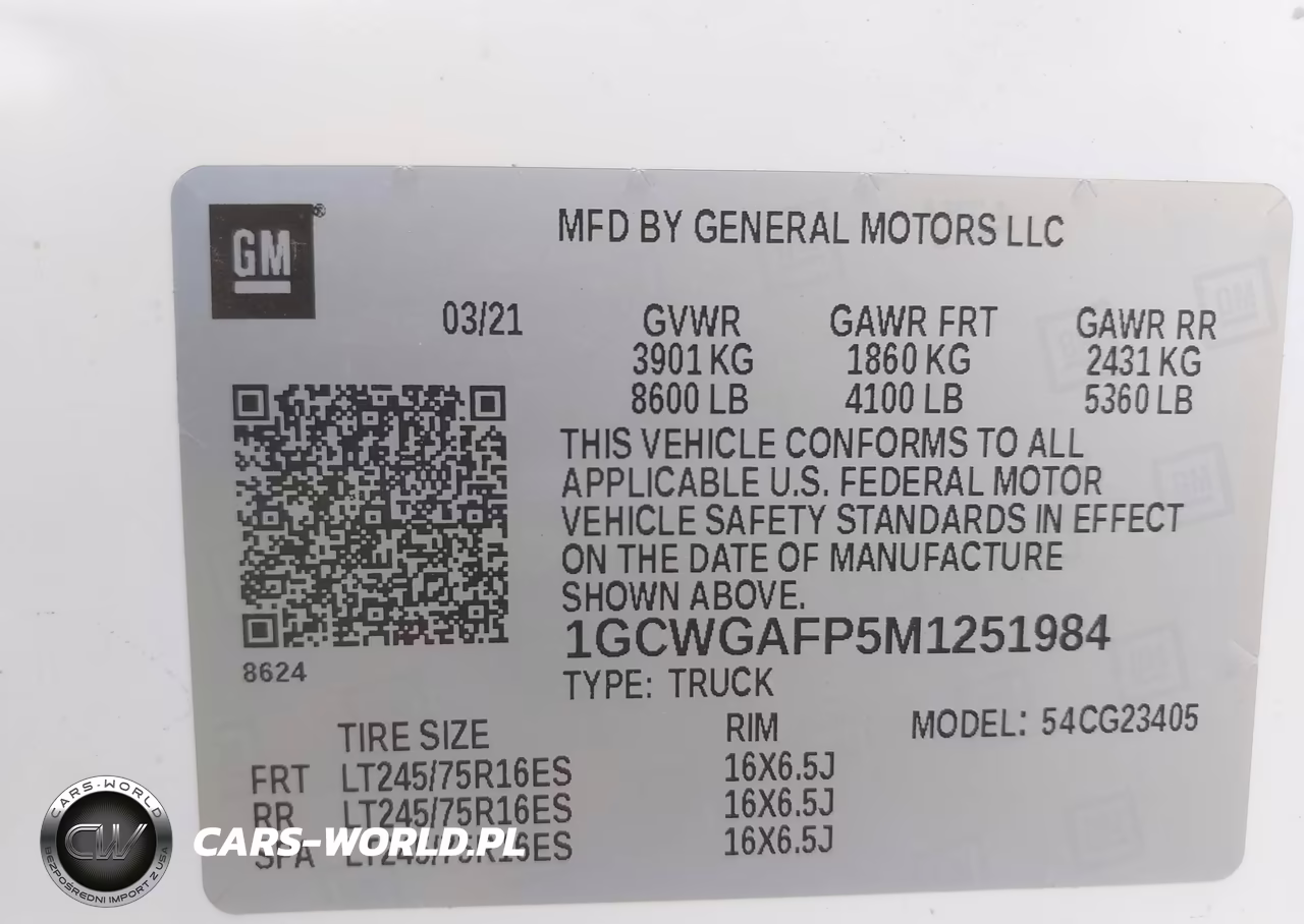2021 Chevrolet Express Cargo Rwd 2500 Regular Wheelbase Wt VIN:1GCWGAFP5M1251984 - 9