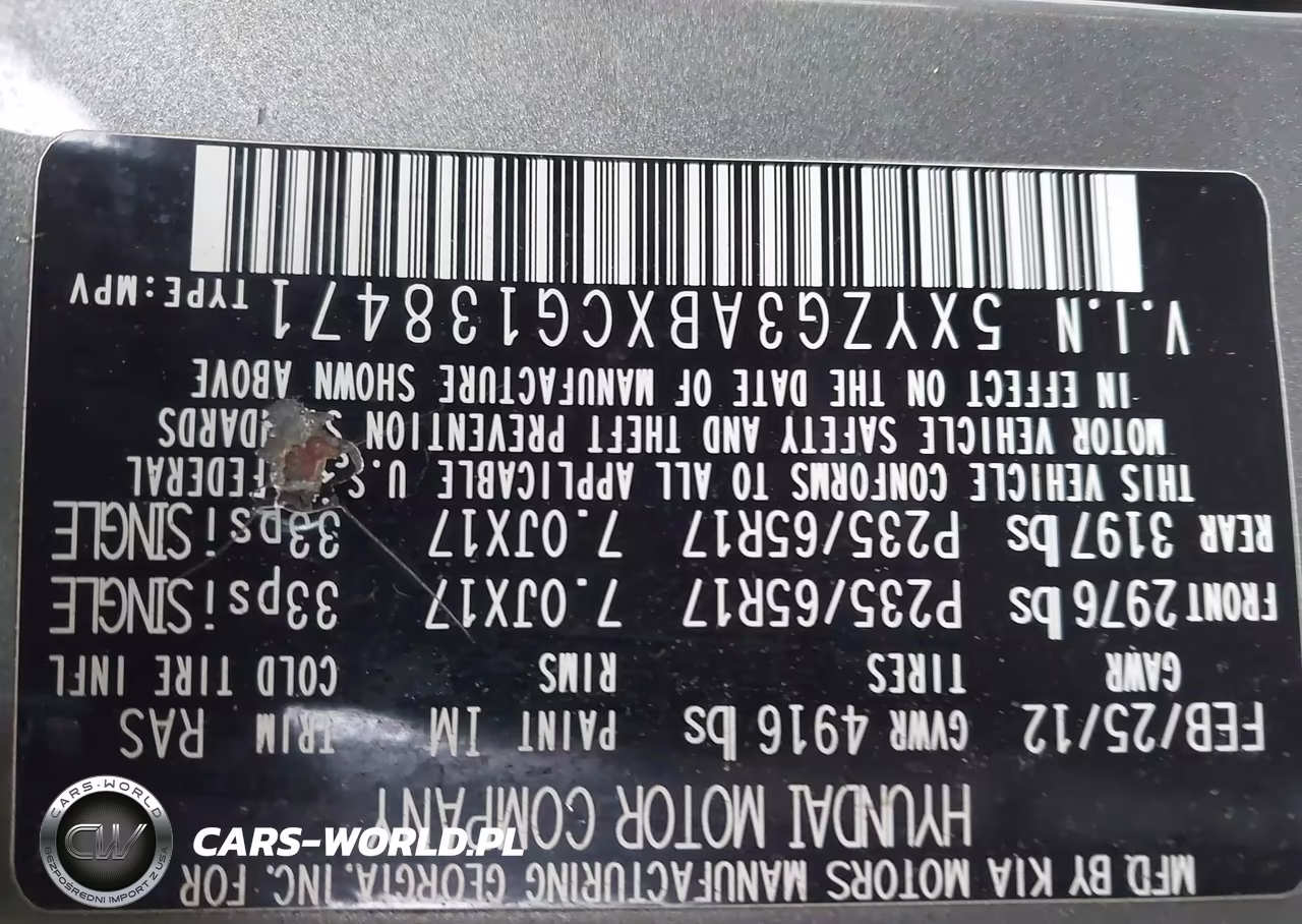 2012 Hyundai Santa Fe Gls VIN:5XYZG3ABXCG138471 - 9