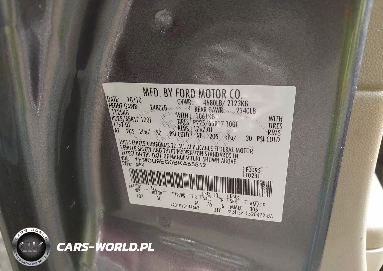 2011 Ford Escape Limited VIN:1FMCU9EG0BKA65512 - 9