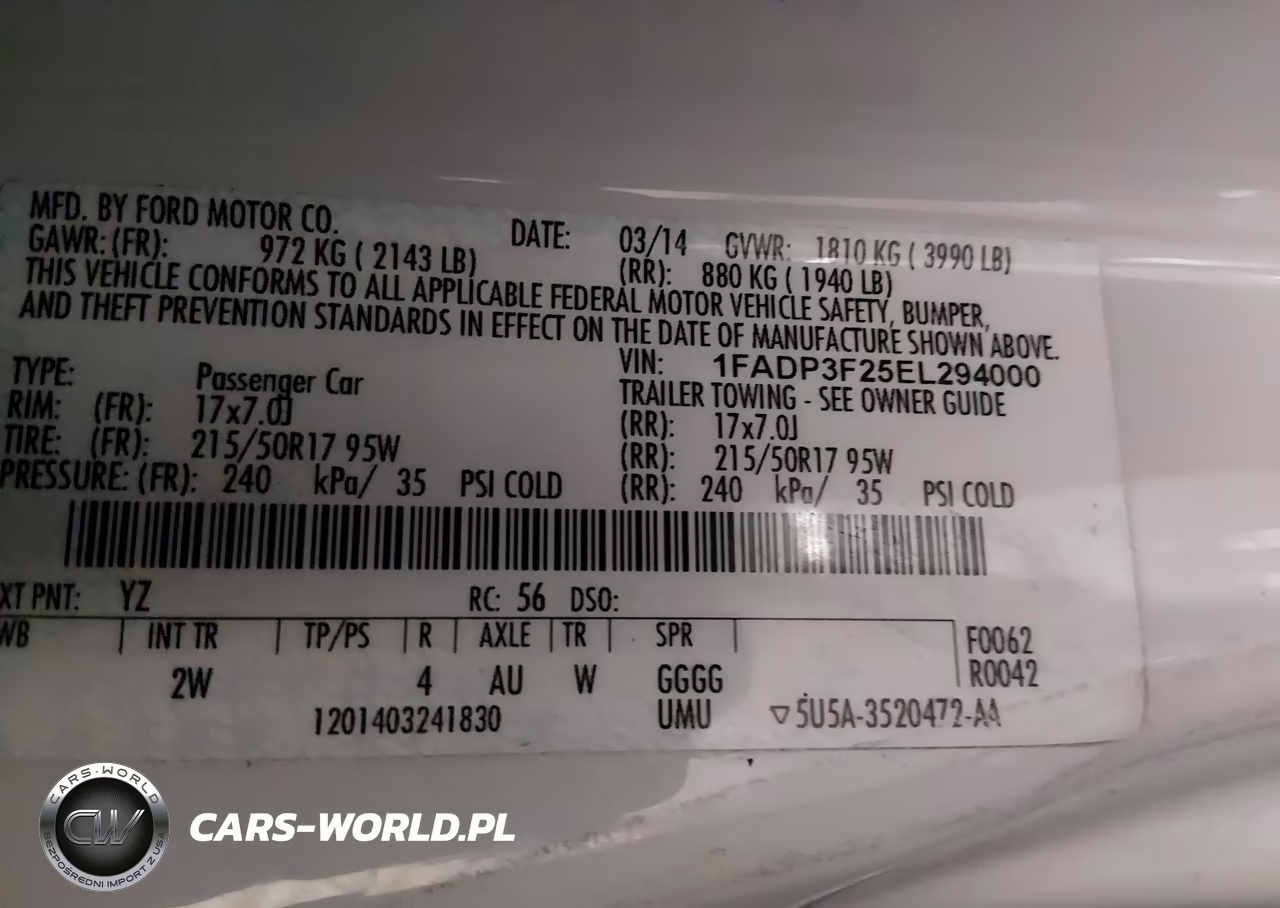2014 Ford Focus Se VIN:1FADP3F25EL294000 - 9