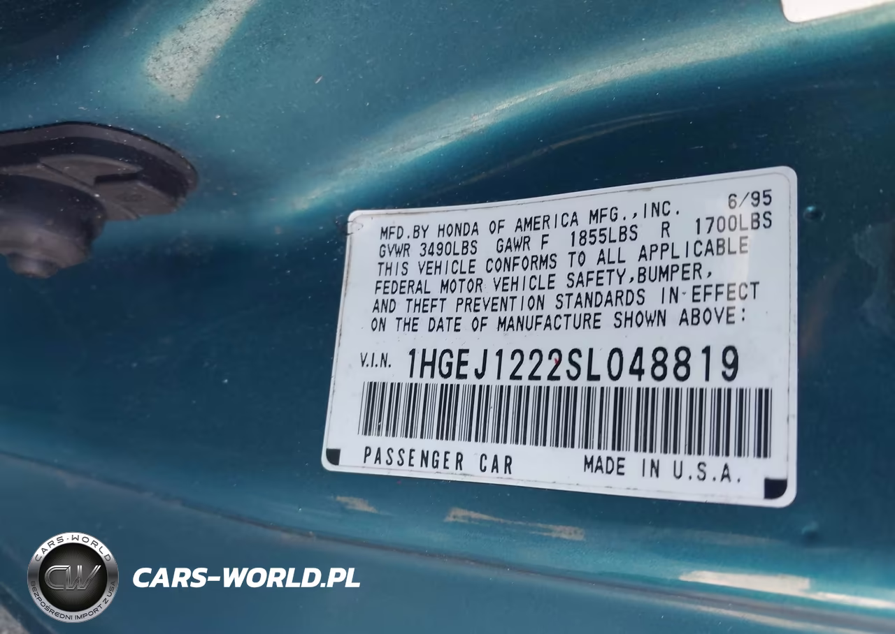 1995 Honda Civic Ex VIN:1HGEJ1222SL048819 - 9