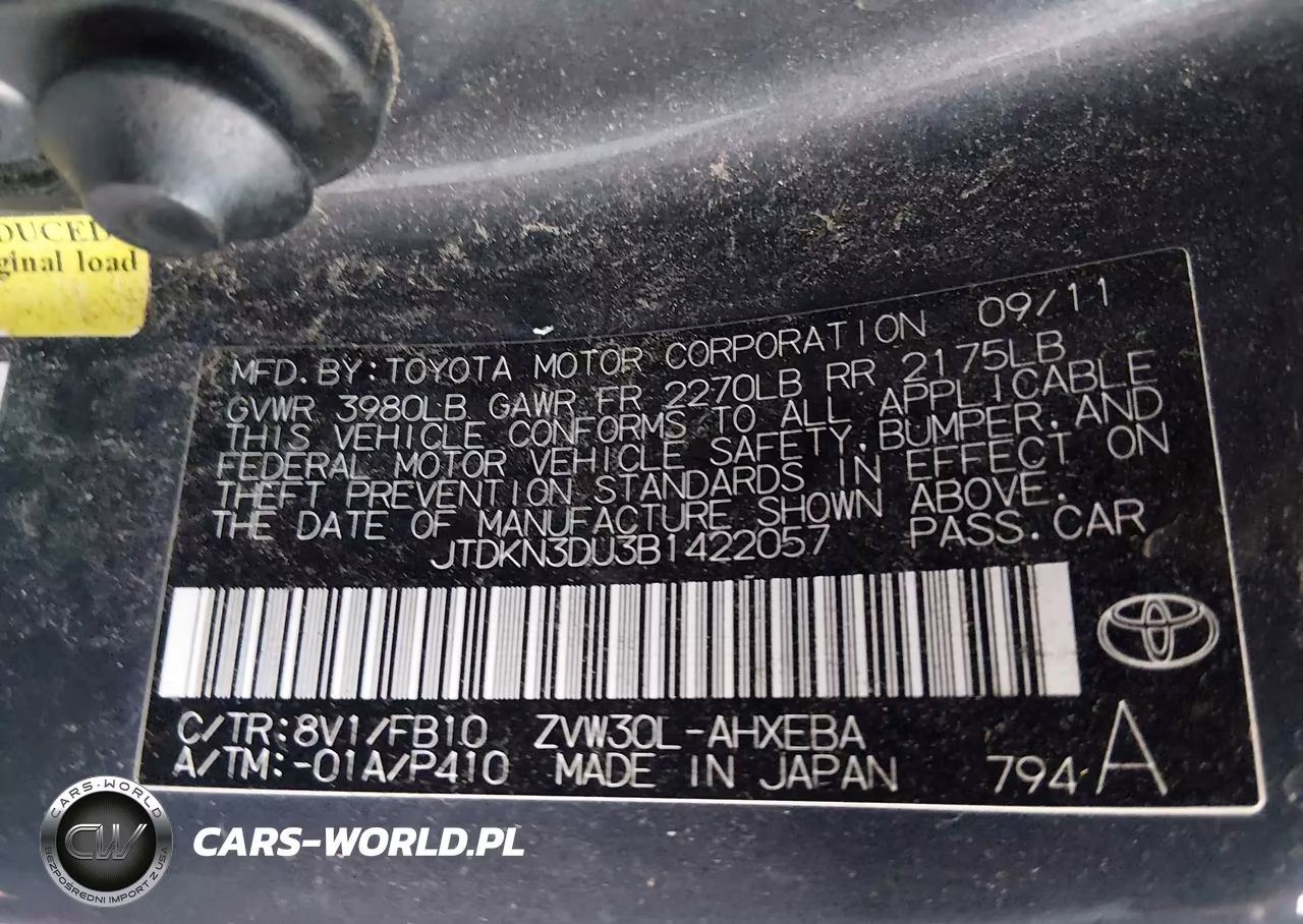 2011 Toyota Prius Three VIN:JTDKN3DU3B1422057 - 9