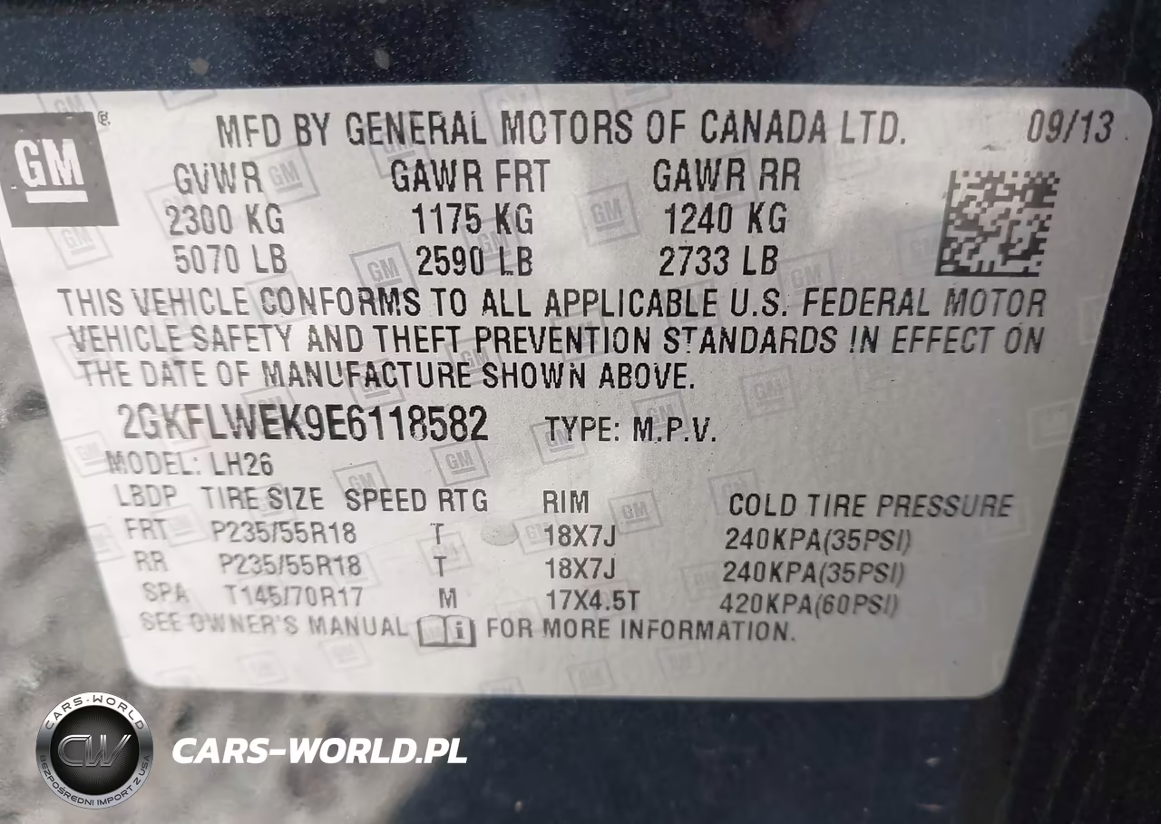 2014 GMC Terrain Sle-2 VIN:2GKFLWEK9E6118582 - 9