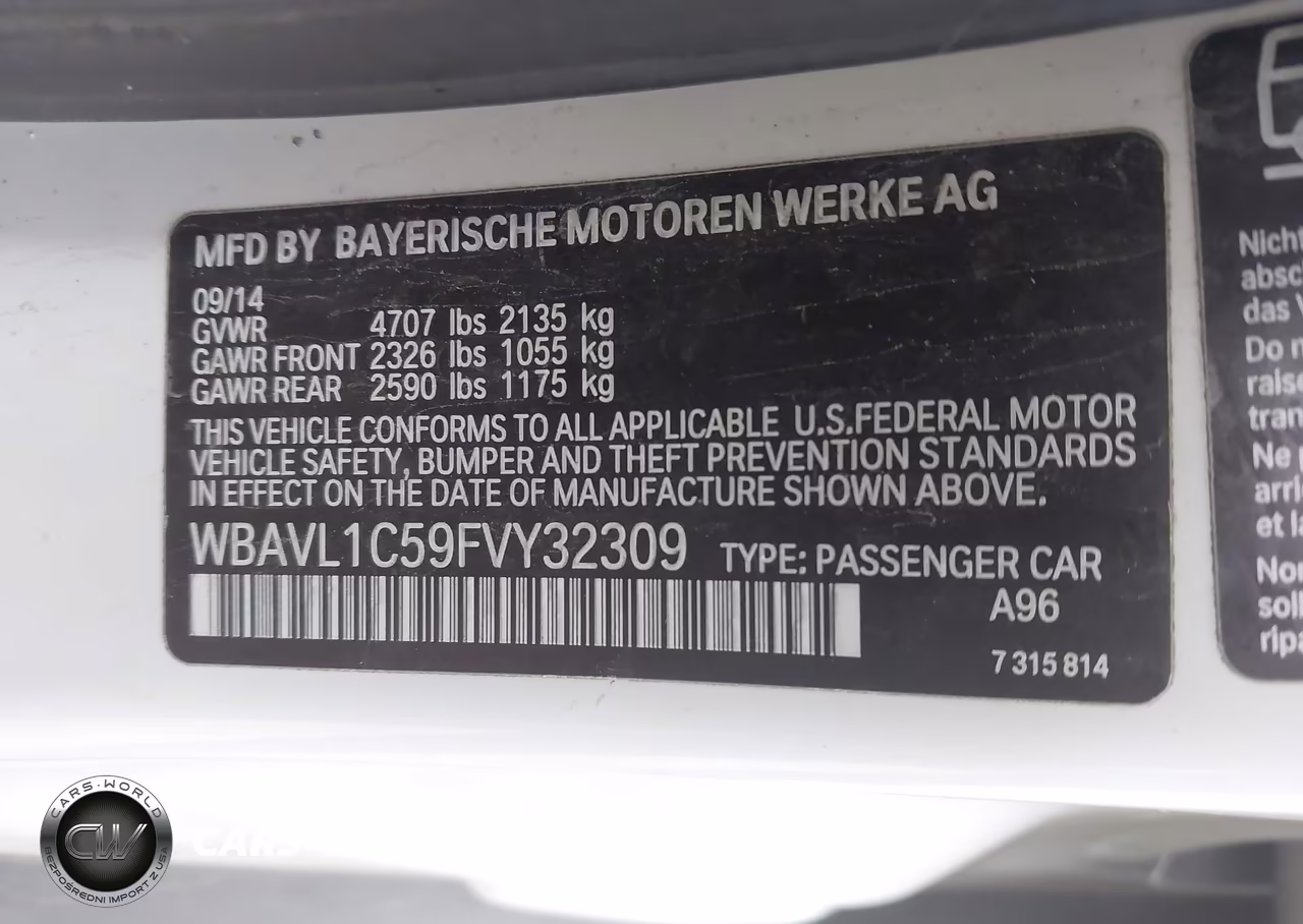 2015 BMW X1 xDrive28I VIN:WBAVL1C59FVY32309 - 9
