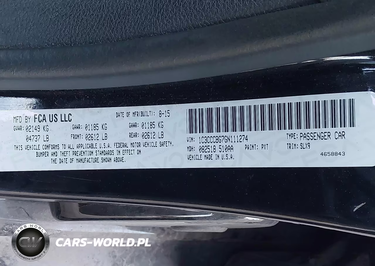 2016 Chrysler 200 S VIN:1C3CCCBG7GN111274 - 9