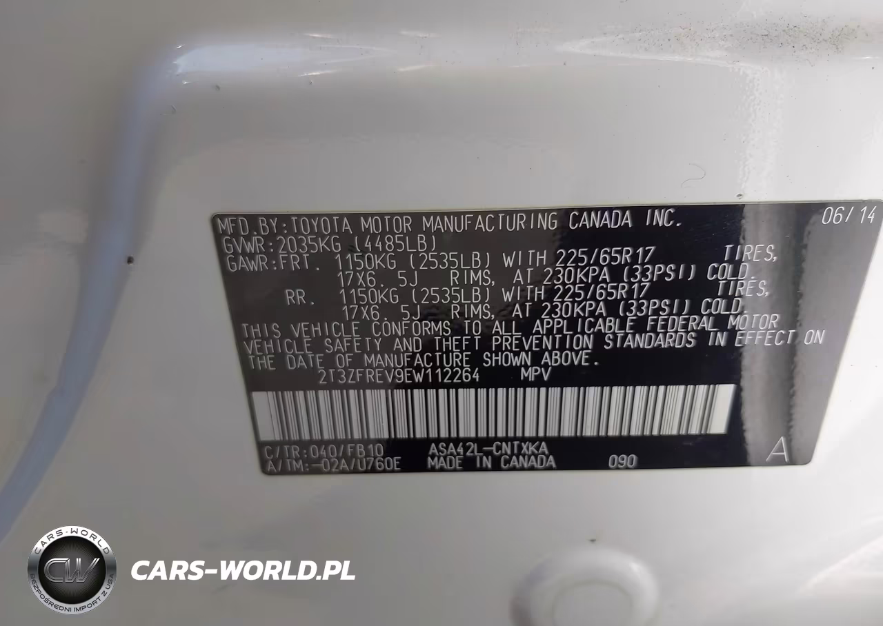 2014 Toyota Rav4 Le VIN:2T3ZFREV9EW112264 - 9