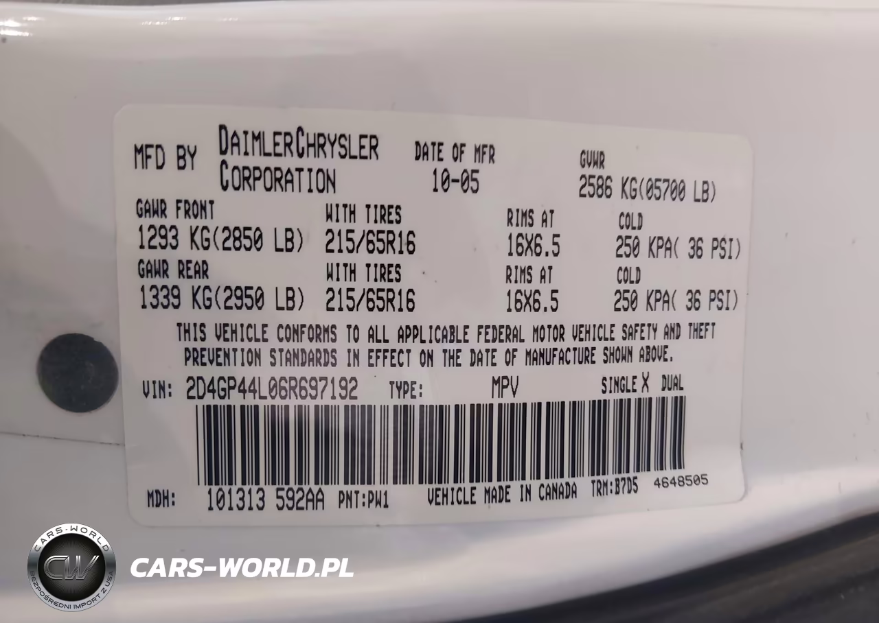 2006 Dodge Grand Caravan Sxt VIN:2D4GP44L06R697192 - 9