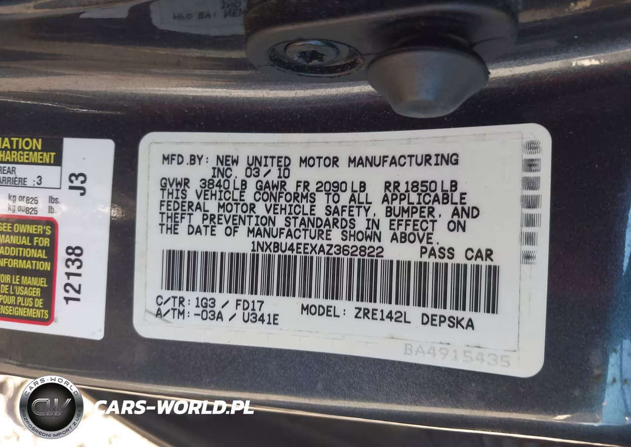 2010 Toyota Corolla S VIN:1NXBU4EEXAZ362822 - 9