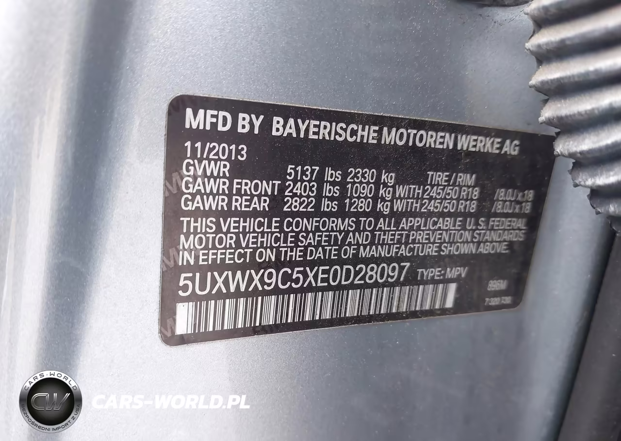 2014 BMW X3 xDrive28I VIN:5UXWX9C5XE0D28097 - 9
