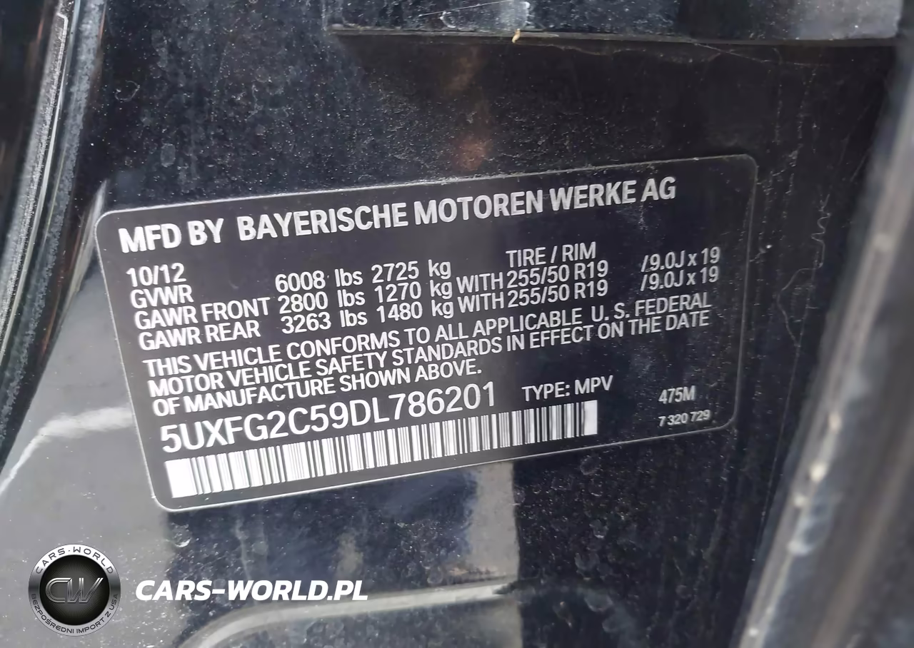 2013 BMW X6 xDrive35I VIN:5UXFG2C59DL786201 - 9