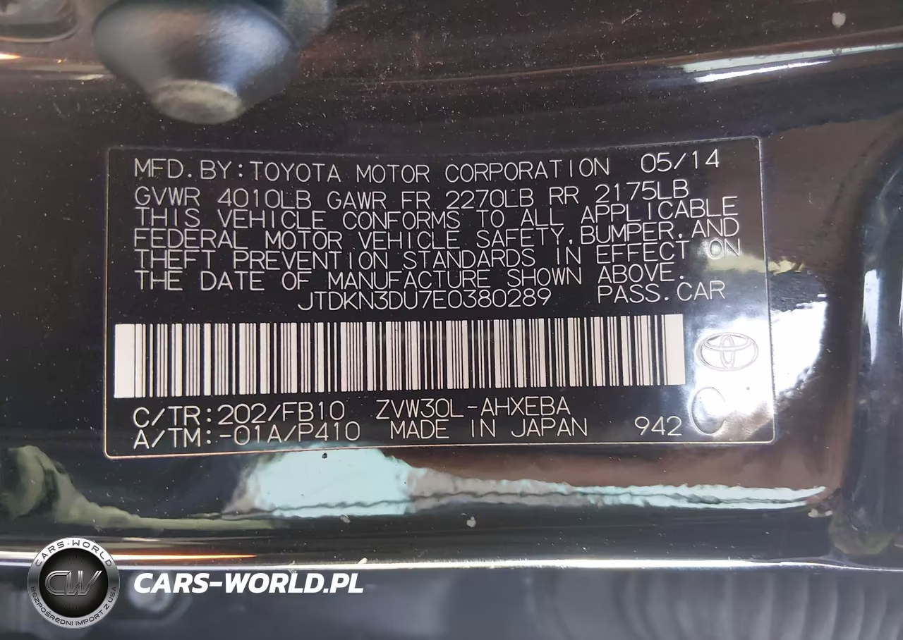 2014 Toyota Prius Three VIN:JTDKN3DU7E0380289 - 9