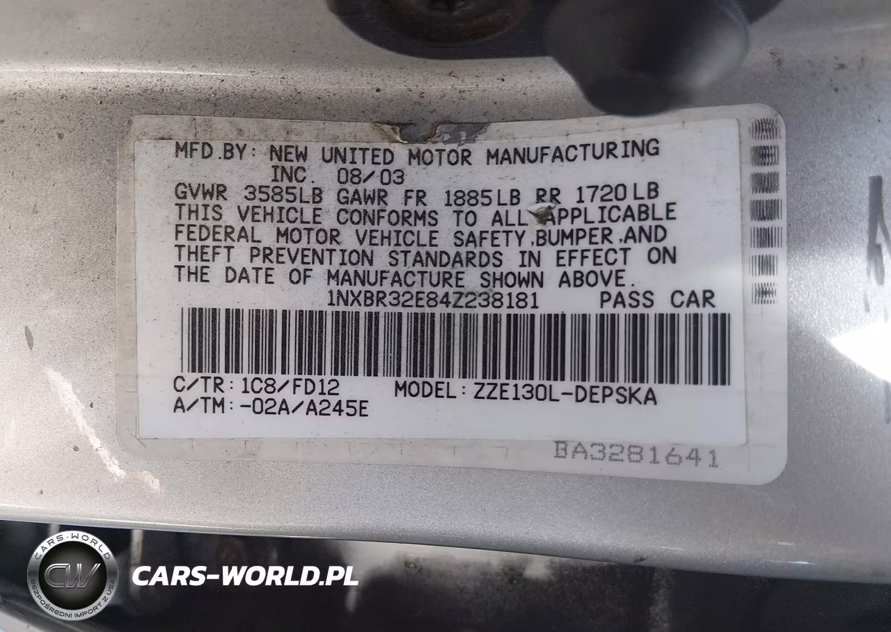2004 Toyota Corolla S VIN:1NXBR32E84Z238181 - 9