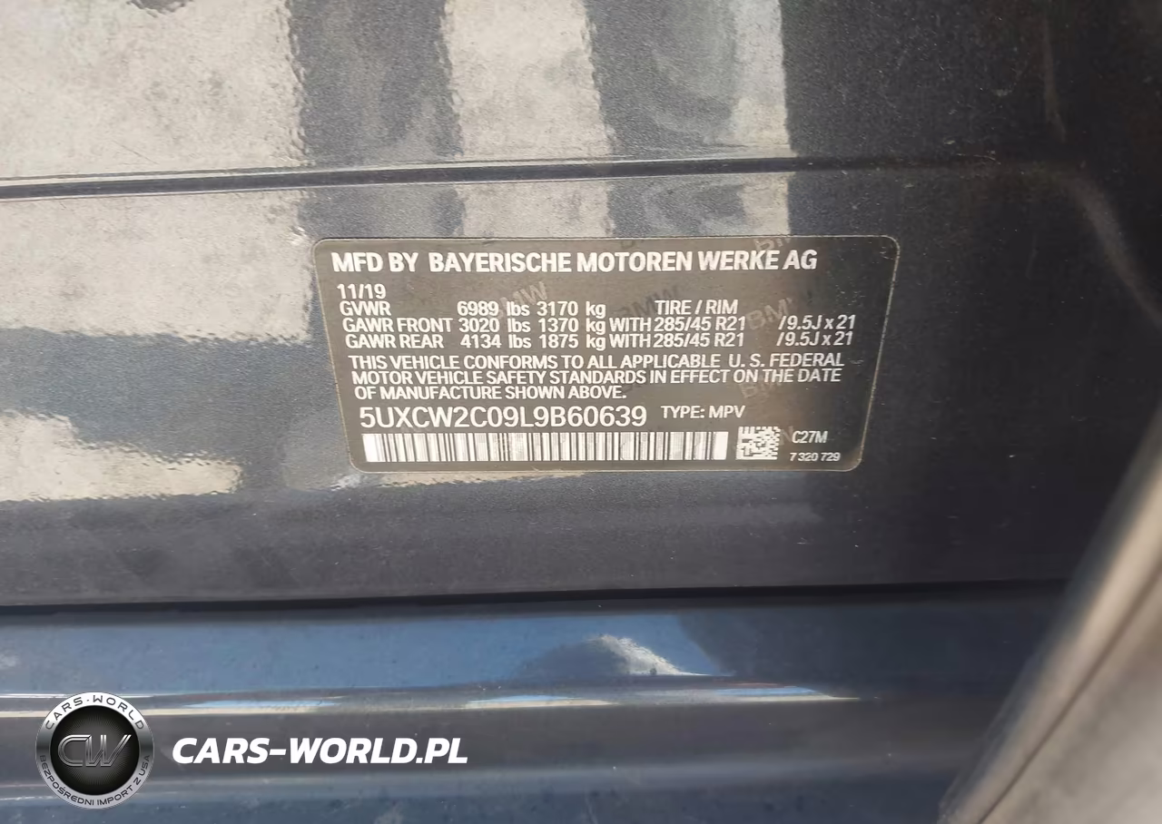2020 BMW X7 xDrive40I VIN:5UXCW2C09L9B60639 - 8