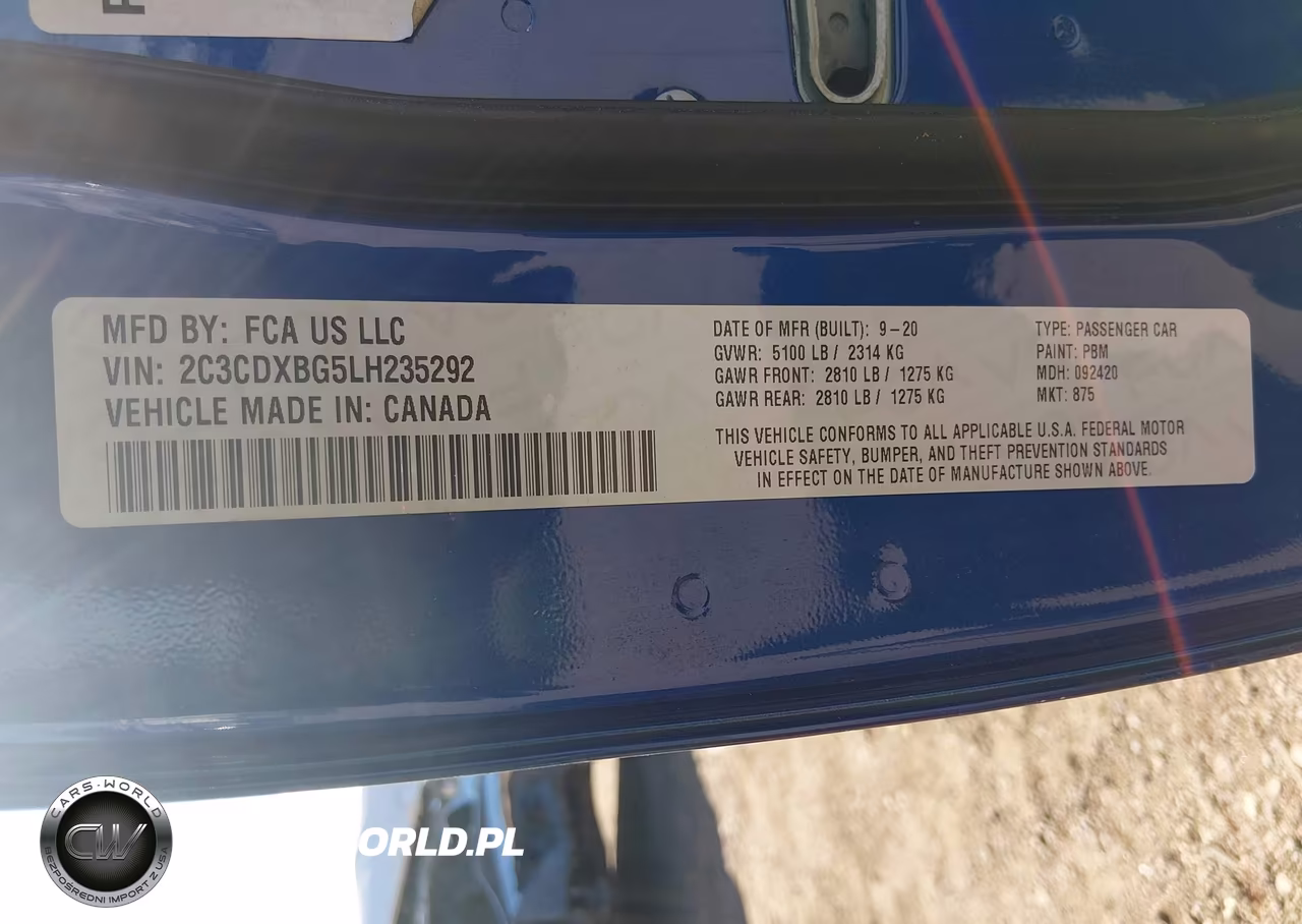 2020 Dodge Charger Sxt Rwd VIN:2C3CDXBG5LH235292 - 9