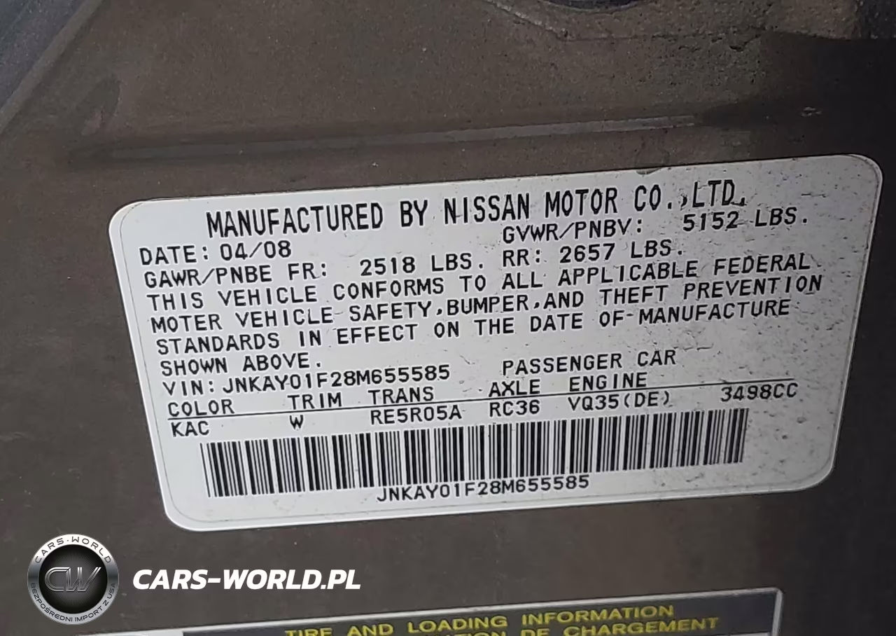2008 Infiniti M35X VIN:JNKAY01F28M655585 - 9