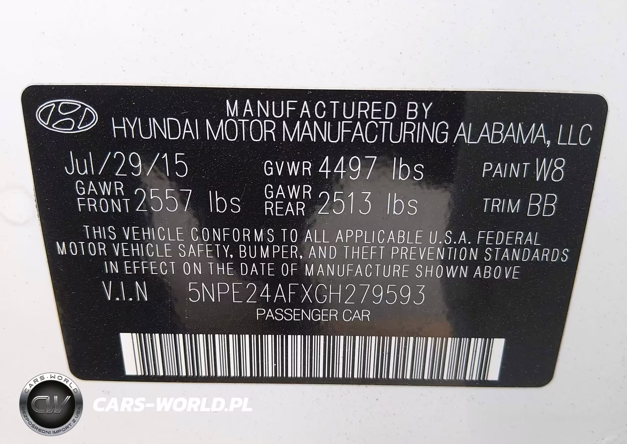 2016 Hyundai Sonata Se VIN:5NPE24AFXGH279593 - 9