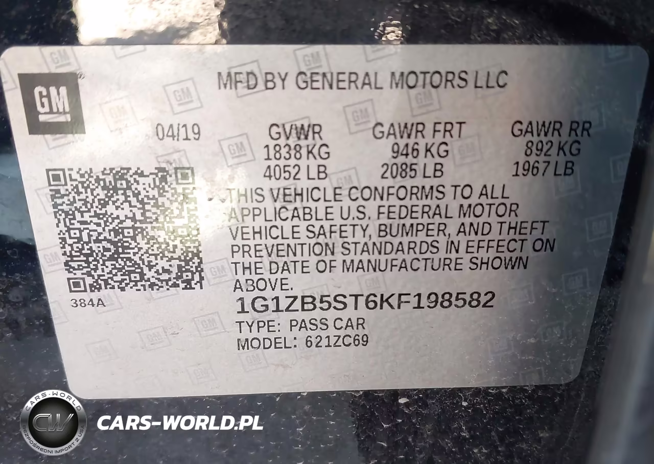 2019 Chevrolet Malibu 1Ls VIN:1G1ZB5ST6KF198582 - 9