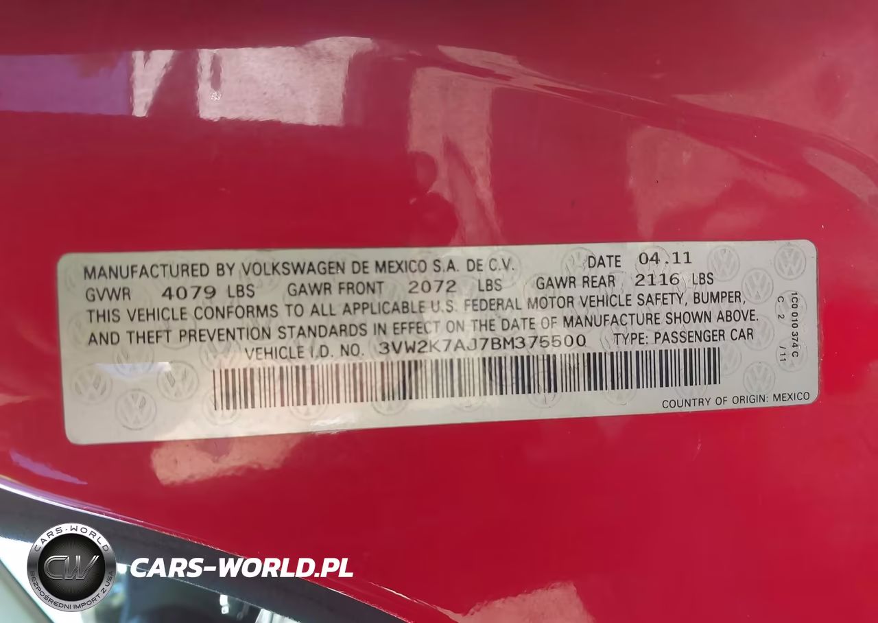 2011 Volkswagen Jetta 2.0L S VIN:3VW2K7AJ7BM375500 - 9