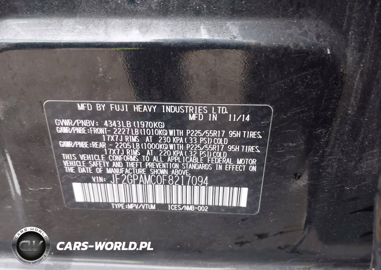 2015 Subaru Xv Crosstrek 2.0I Limited VIN:JF2GPAMC0F8217094 - 9