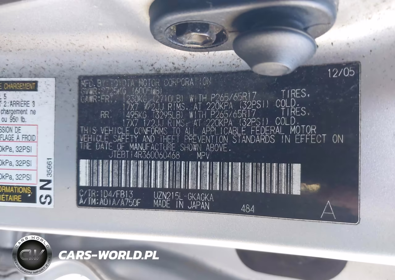 2006 Toyota 4Runner Sr5 Sport V8 VIN:JTEBT14R360060468 - 9