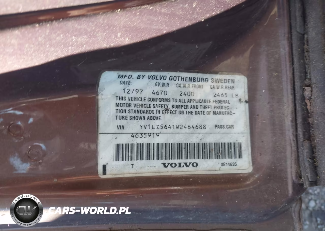 1998 Volvo V70 Awd VIN:YV1LZ5641W2464688 - 9