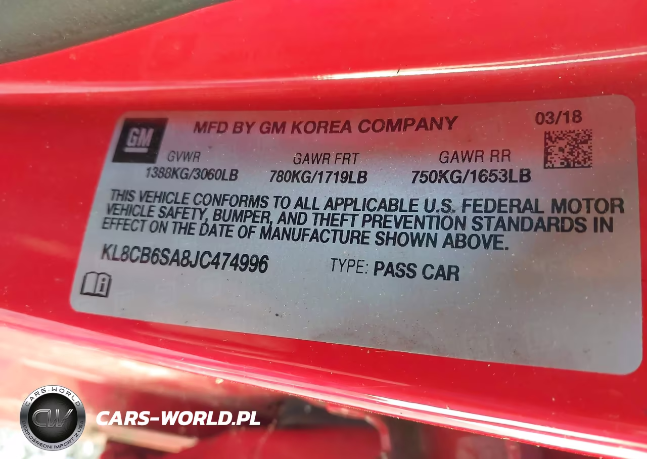 2018 Chevrolet Spark Ls Cvt VIN:KL8CB6SA8JC474996 - 9
