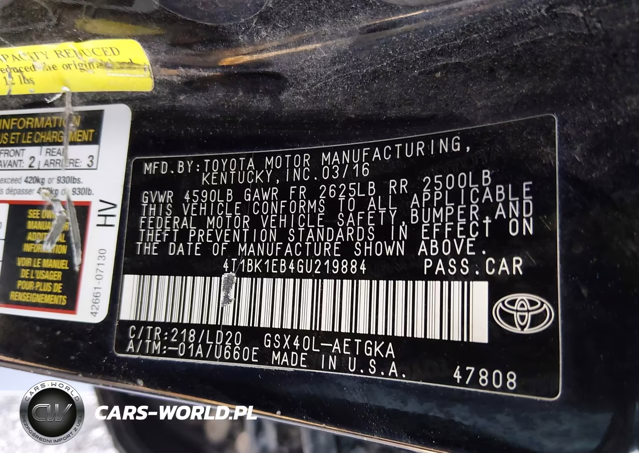 2016 Toyota Avalon Xle VIN:4T1BK1EB4GU219884 - 9