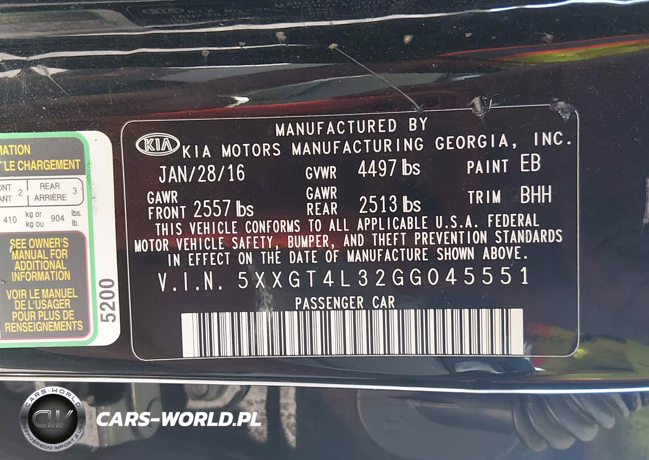 2016 Kia Optima Lx VIN:5XXGT4L32GG045551 - 9