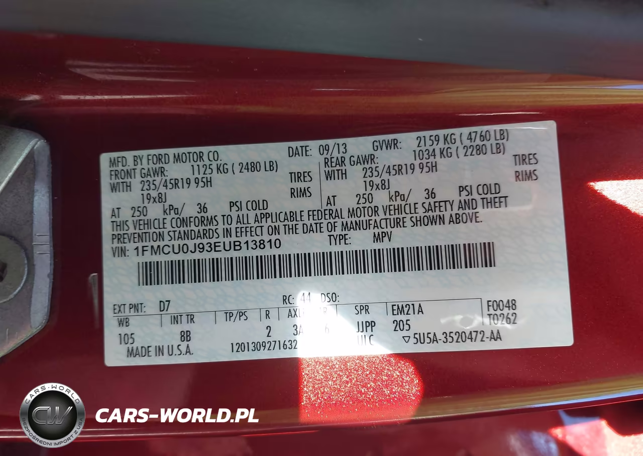 2014 Ford Escape Titanium VIN:1FMCU0J93EUB13810 - 9