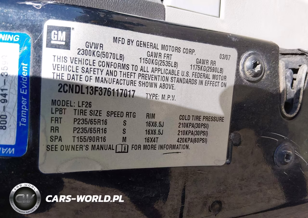2007 Chevrolet Equinox Ls VIN:2CNDL13F376117017 - 9