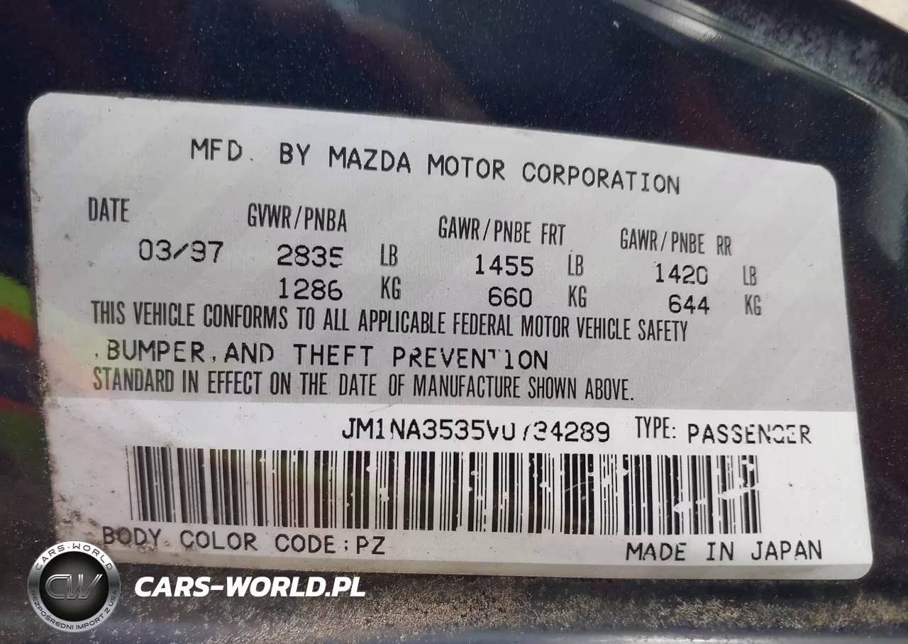 1997 Mazda Mx-5 Miata Leather Pkg-M Edition-Popular Equipment Pkg-R Pkg.-Sto-Touring Pkg VIN:JM1NA3535V0734289 - 9