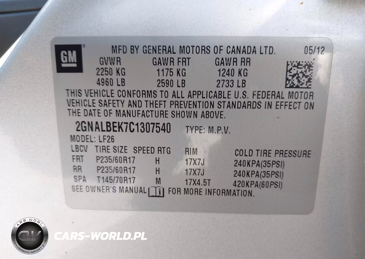 2012 Chevrolet Equinox Ls VIN:2GNALBEK7C1307540 - 9