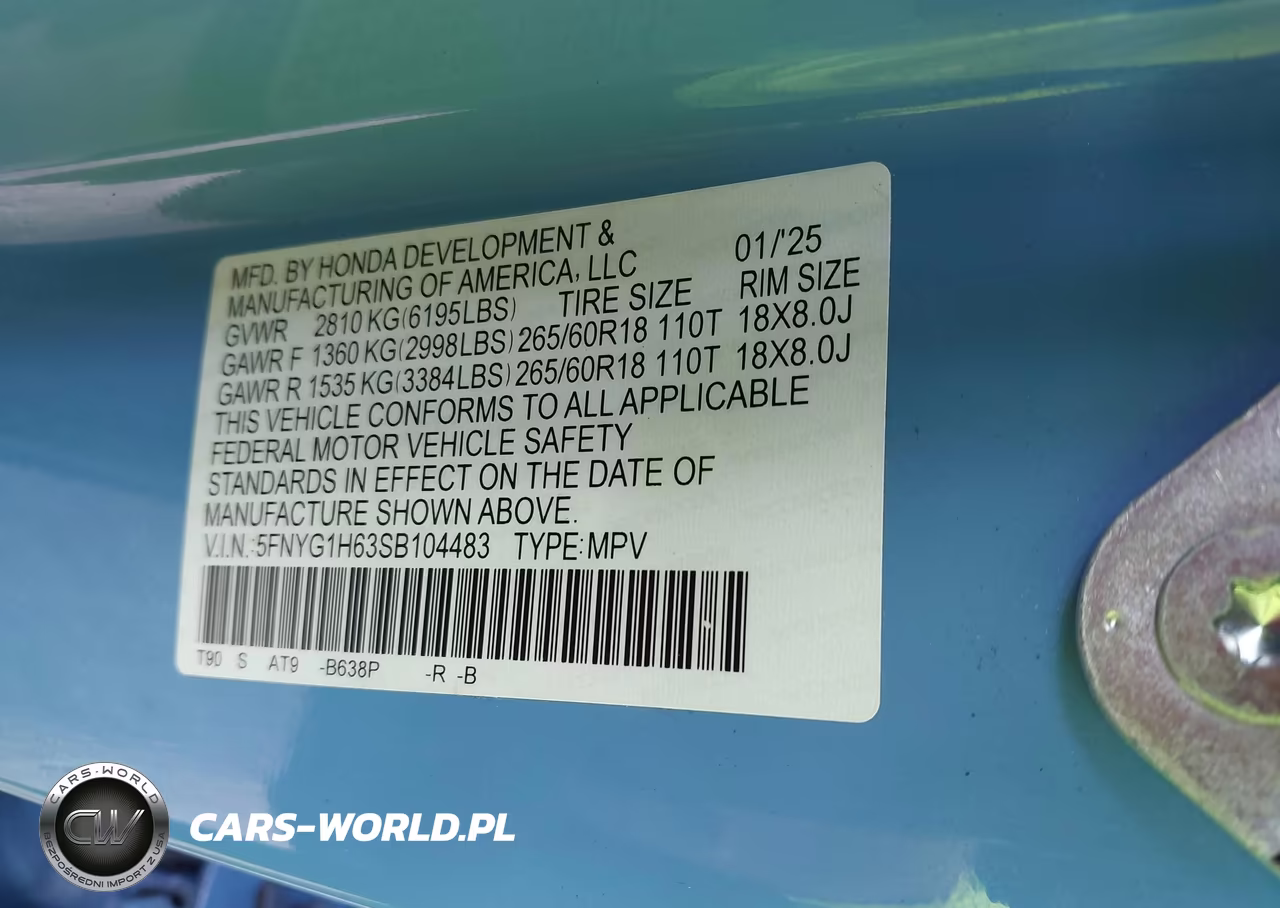 2025 Honda Pilot Trailsport VIN:5FNYG1H63SB104483 - 9