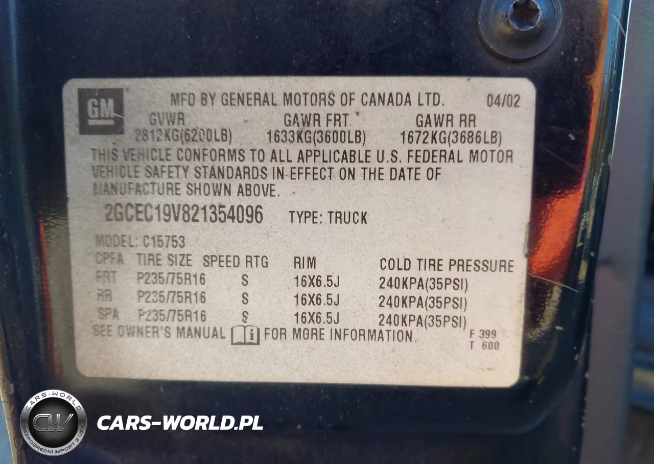 2002 Chevrolet Silverado 1500 Ls VIN:2GCEC19V821354096 - 9