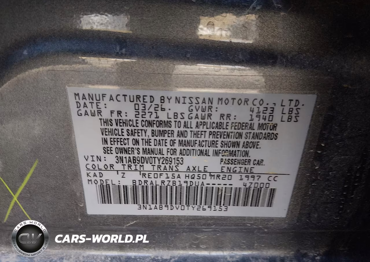 2026 Nissan Sentra Sr VIN:3N1AB9DV0TY269153 - 9