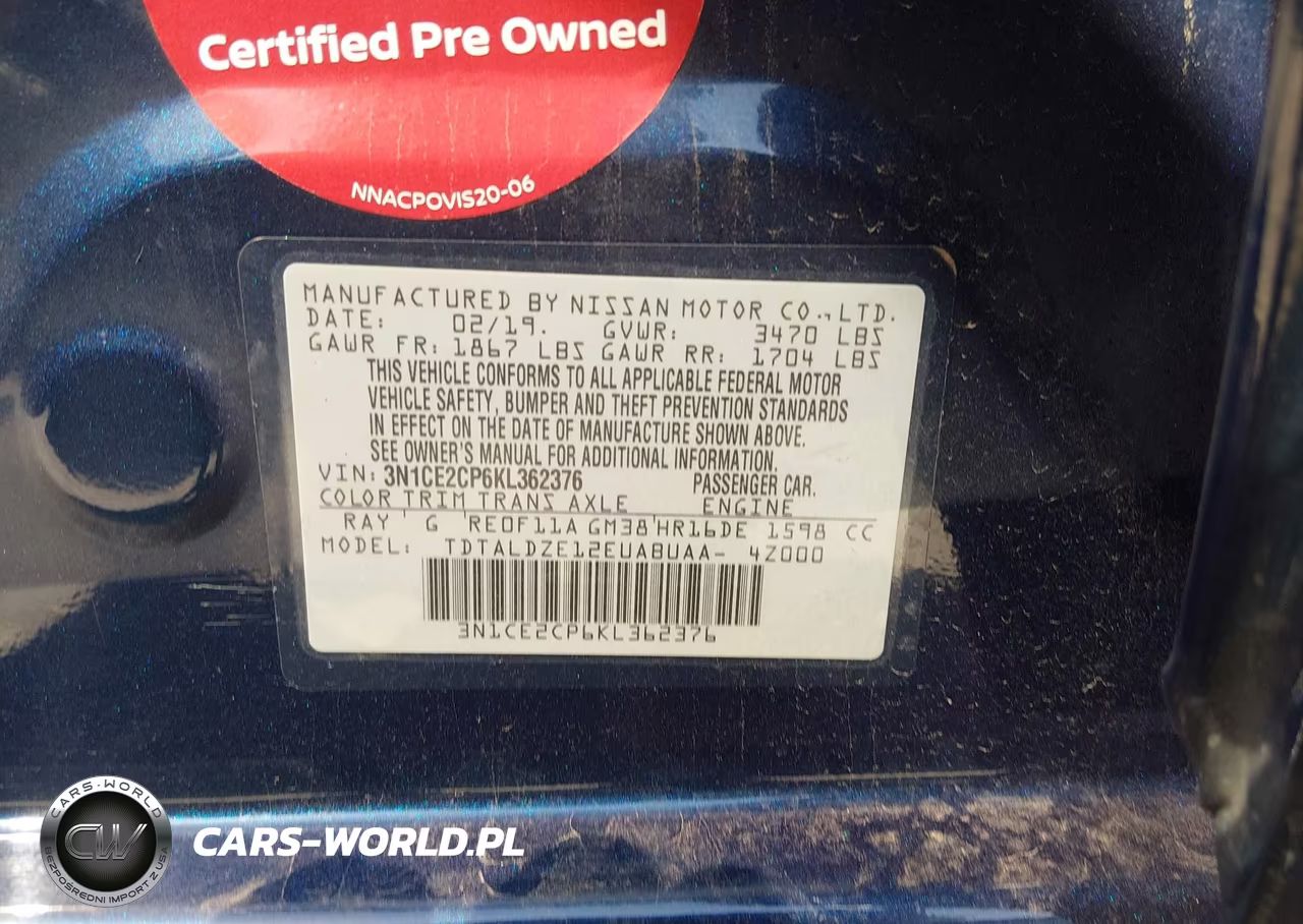 2019 Nissan Versa Note Sv VIN:3N1CE2CP6KL362376 - 9