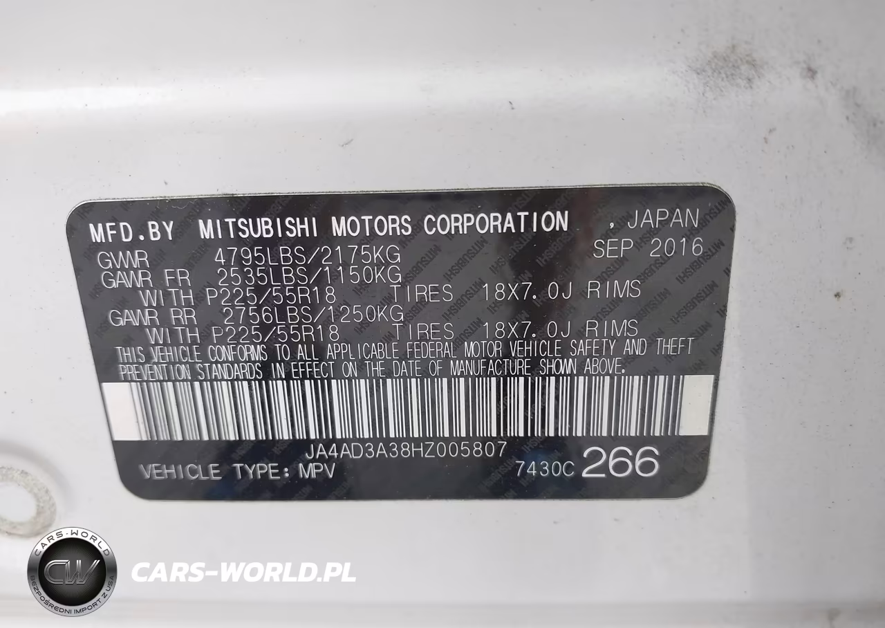 2017 Mitsubishi Outlander Se-Sel VIN:JA4AD3A38HZ005807 - 9