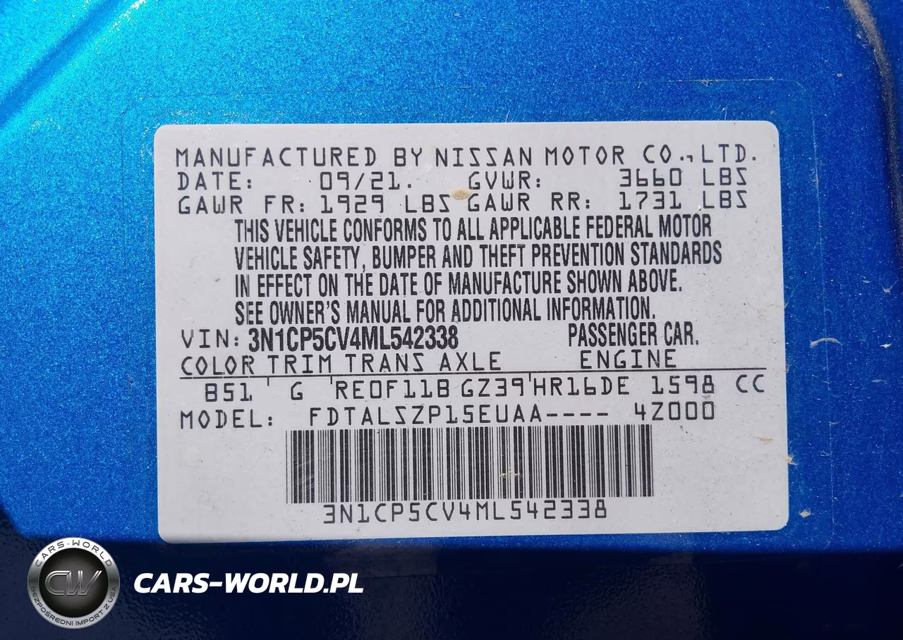 2021 Nissan Kicks Sv Xtronic Cvt VIN:3N1CP5CV4ML542338 - 9