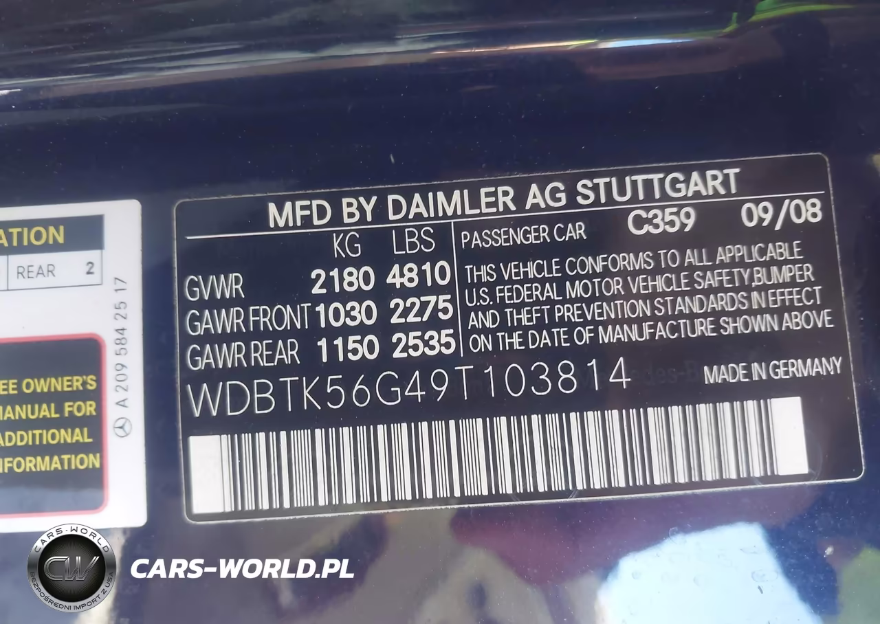 2009 Mercedes-Benz Clk 350 VIN:WDBTK56G49T103814 - 9