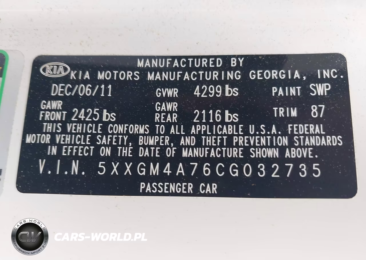 2012 Kia Optima Lx VIN:5XXGM4A76CG032735 - 9