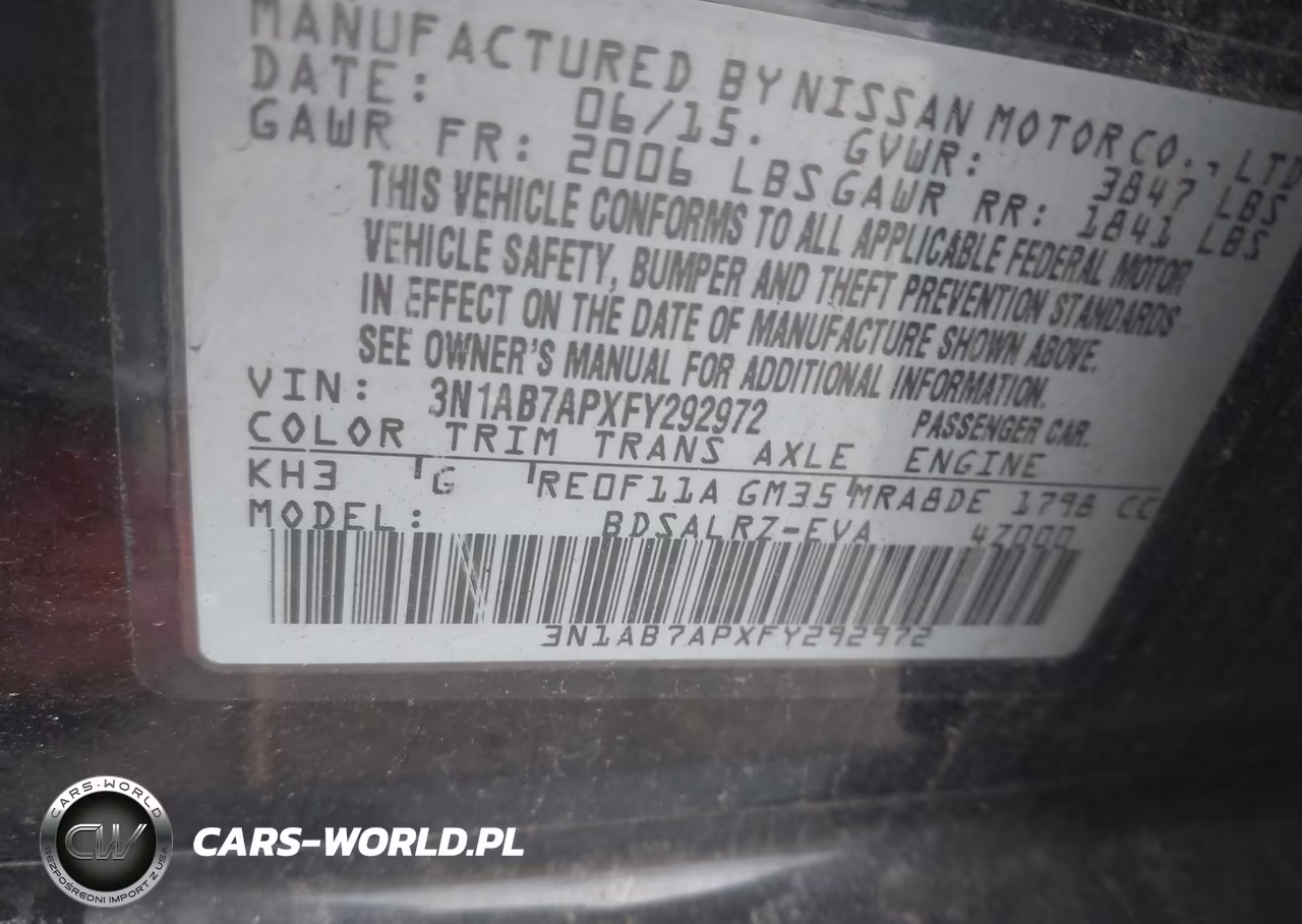 2015 Nissan Sentra Sr VIN:3N1AB7APXFY292972 - 9