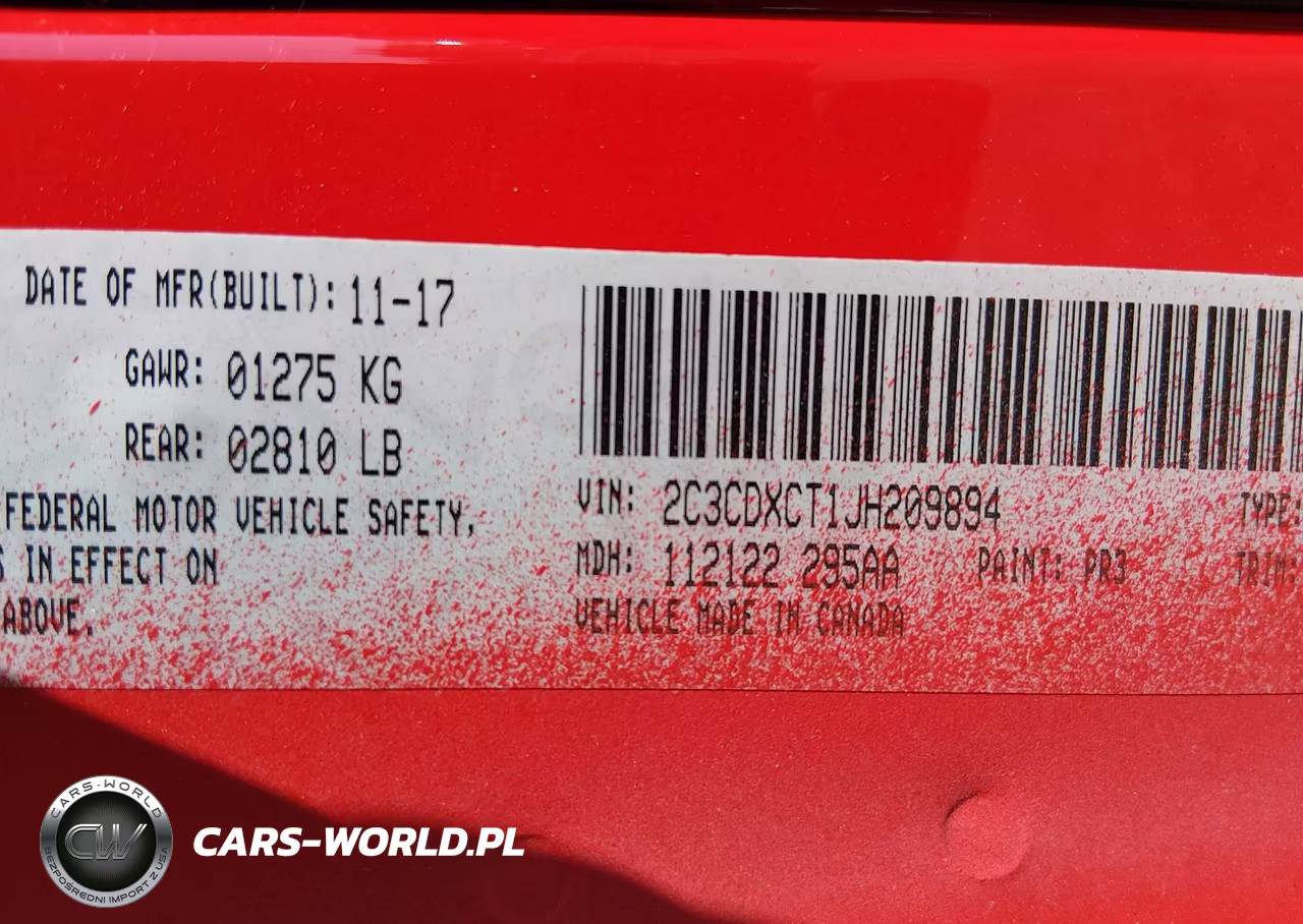 2018 Dodge Charger R-T Rwd VIN:2C3CDXCT1JH209894 - 9