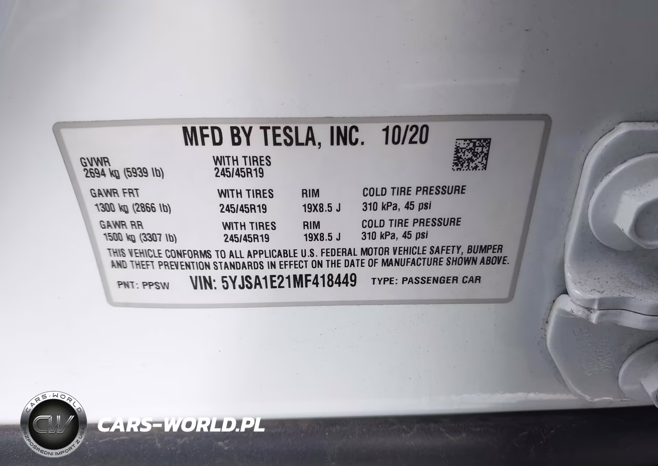 2021 Tesla Model S Long Range Dual Motor All-Wheel Drive-Long Range Plus Dual Motor All-Wheel Drive VIN:5YJSA1E21MF418449 - 19