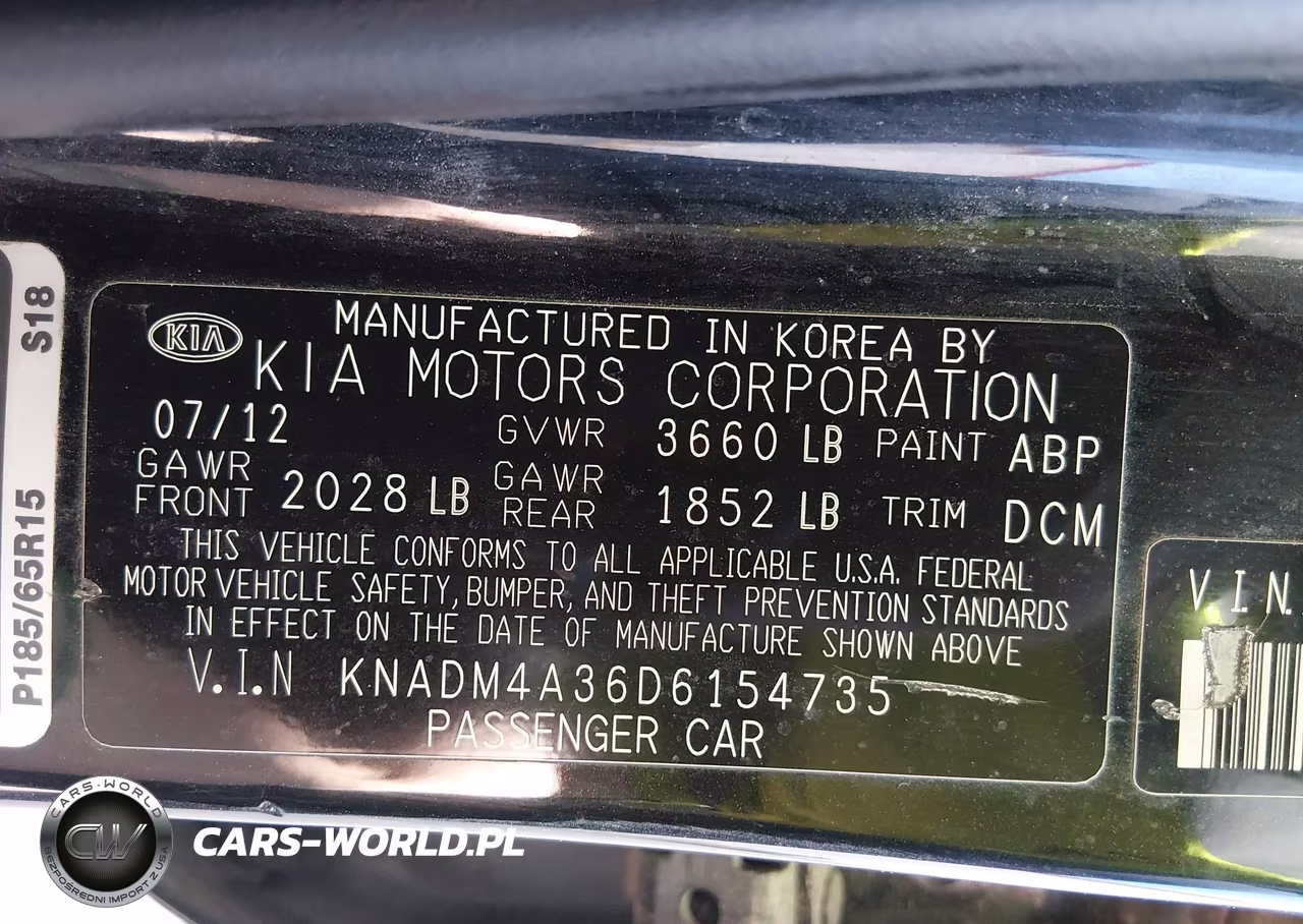 2013 Kia Rio Lx VIN:KNADM4A36D6154735 - 9