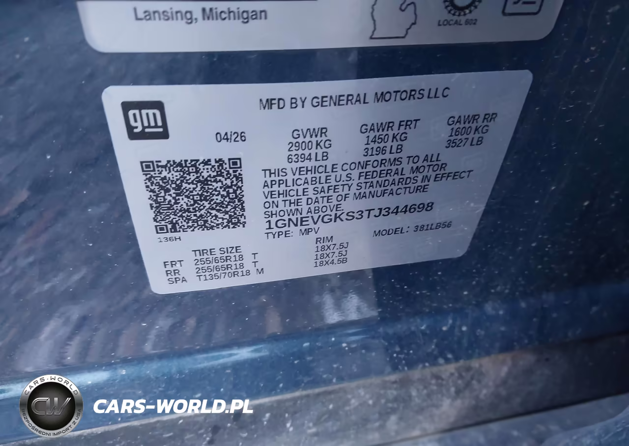 2026 Chevrolet Traverse Awd Lt VIN:1GNEVGKS3TJ344698 - 9