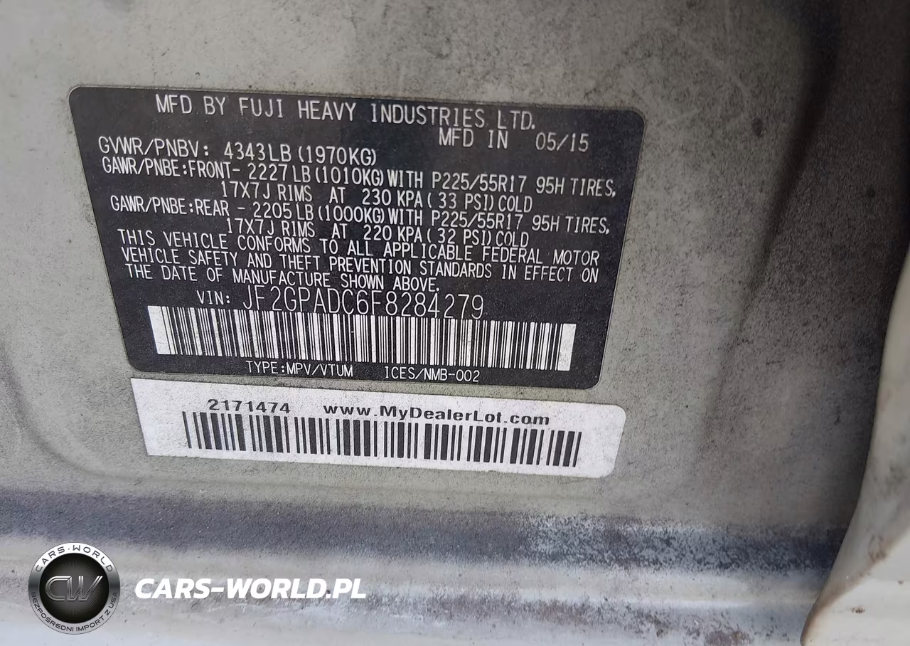 2015 Subaru Xv Crosstrek 2.0I Premium VIN:JF2GPADC6F8284279 - 9