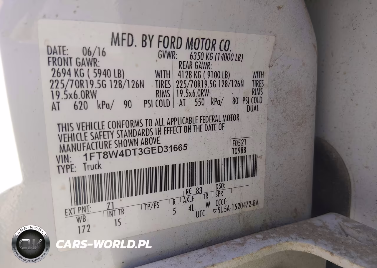 2016 Ford F-450 Xl VIN:1FT8W4DT3GED31665 - 9
